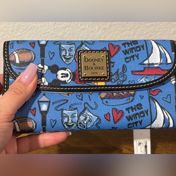 Dooney & Bourke Blue Wallet with Iconic Print - Picture 2 of 9
